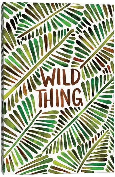 Wild Thing, Green Canvas Art Print - Song Lyrics Art