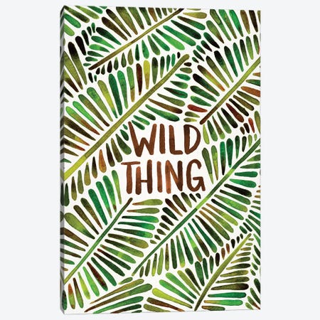 Wild Thing, Green Canvas Print #CCE304} by Cat Coquillette Canvas Print