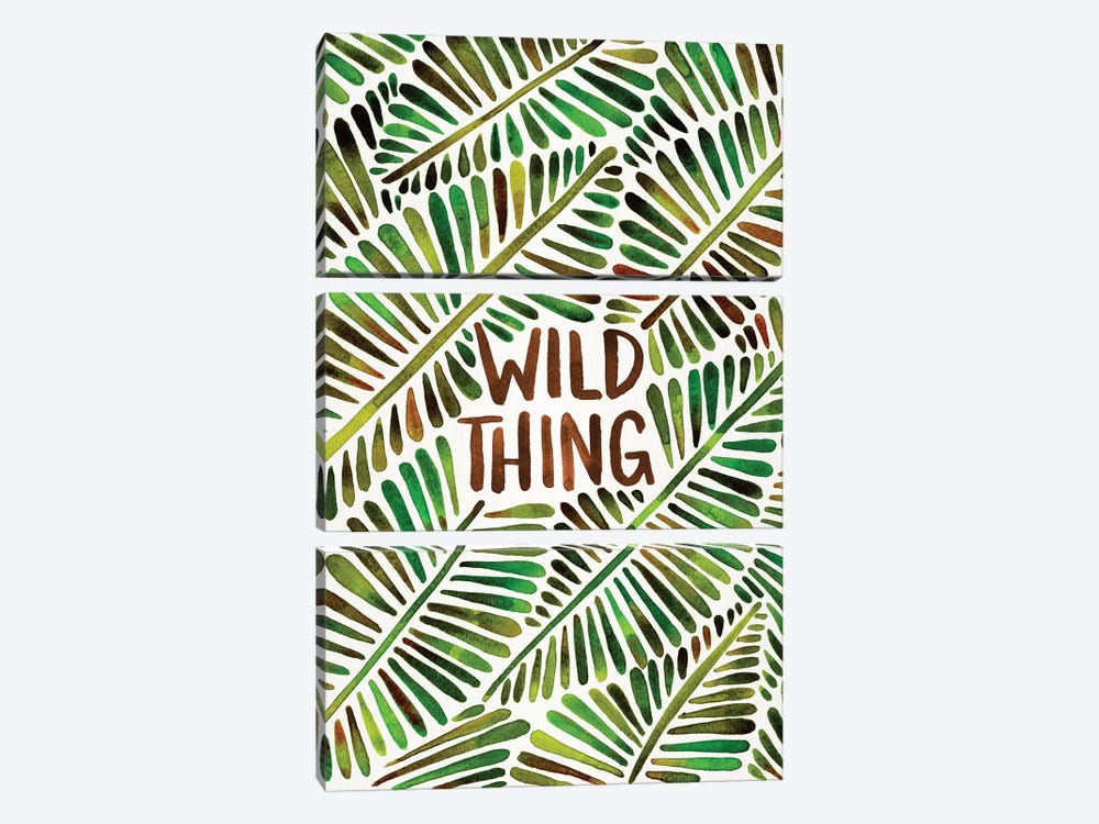 Wild Thing, Green by Cat Coquillette 3-piece Canvas Artwork