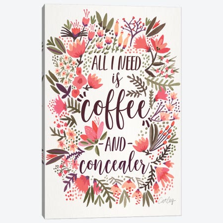 Coffee & Concealer III Canvas Print #CCE307} by Cat Coquillette Art Print