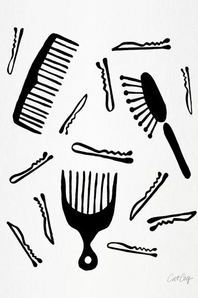 Good Hair Day, Black by Cat Coquillette canvas print