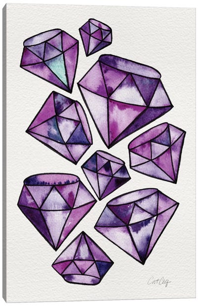Amethyst Tattoos Canvas Art Print - Pantone Ultra Violet 2018