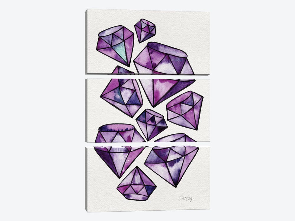 Amethyst Tattoos by Cat Coquillette 3-piece Canvas Art