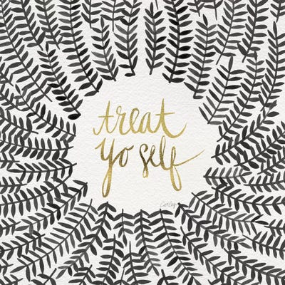 Treat Yo Self, Grey by Cat Coquillette canvas print