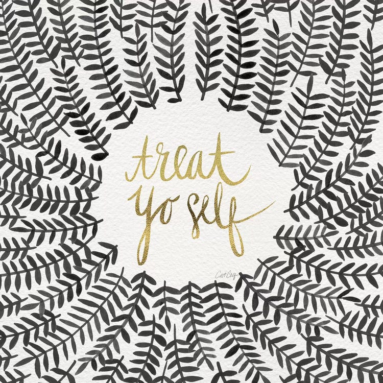 Treat Yo Self, Grey by Cat Coquillette wall art