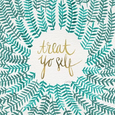 Treat Yo Self, Mint by Cat Coquillette canvas print