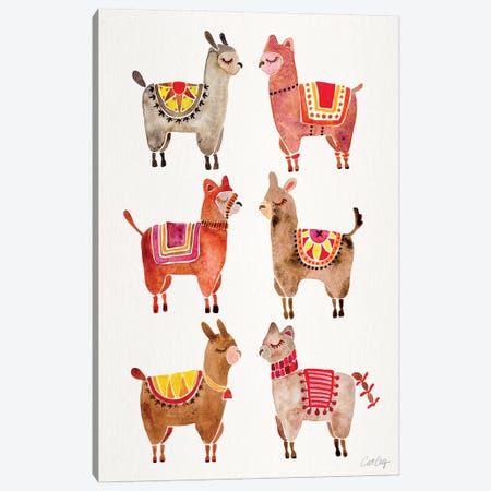 Alpacas Canvas Print #CCE318} by Cat Coquillette Canvas Art Print