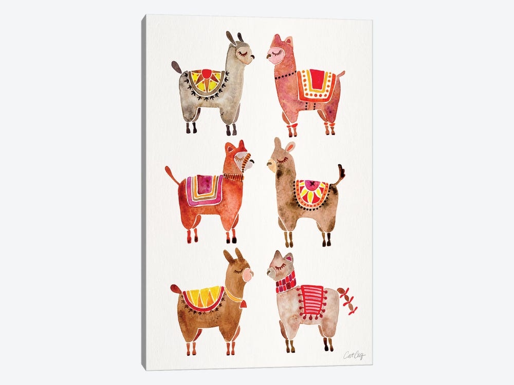 Alpacas by Cat Coquillette 1-piece Canvas Print