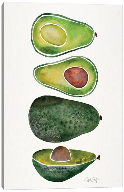 Avocados Canvas Art Print - Food & Drink Still Life