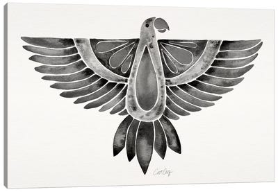 Black Parrot Canvas Art Print - Parrot Art