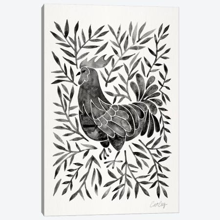 Black Rooster Canvas Print #CCE327} by Cat Coquillette Canvas Art Print