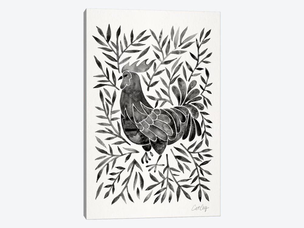 Black Rooster by Cat Coquillette 1-piece Canvas Art Print