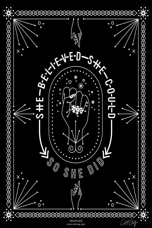Black She Believed by Cat Coquillette wall art