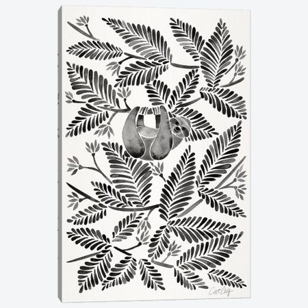 Black Sloth Canvas Print #CCE330} by Cat Coquillette Canvas Print