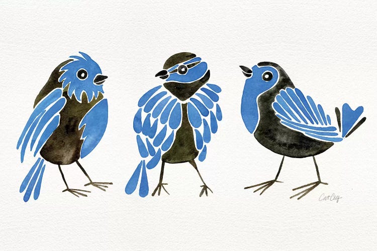 Blue Finches by Cat Coquillette wall art