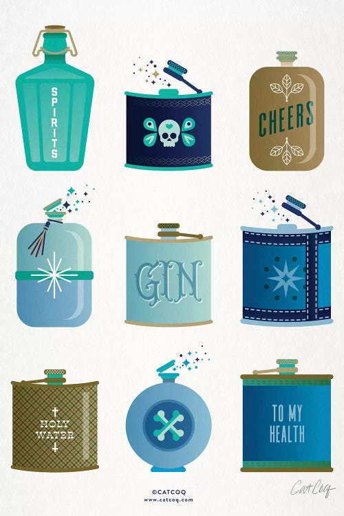 Blue Flasks