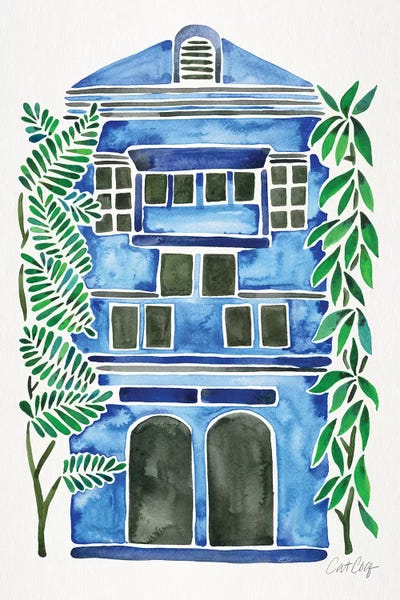 Blue House by Cat Coquillette canvas print