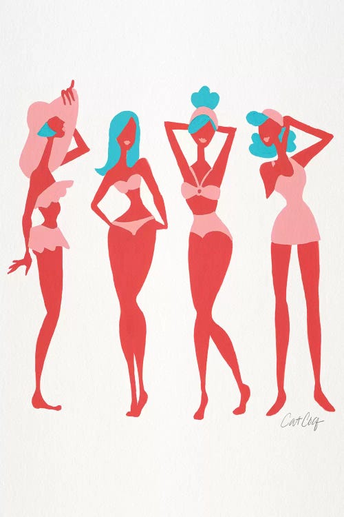 Coral & Cyan Beach Bombshells