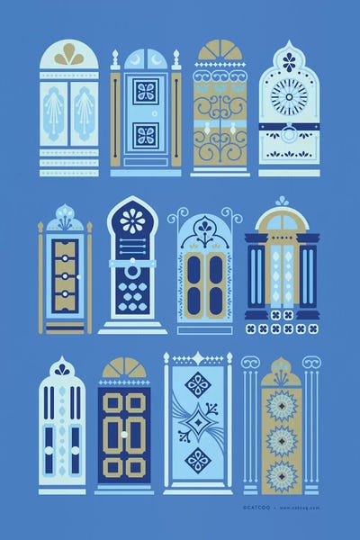 Middle Eastern Décor: Cornflower Doors by Cat Coquillette