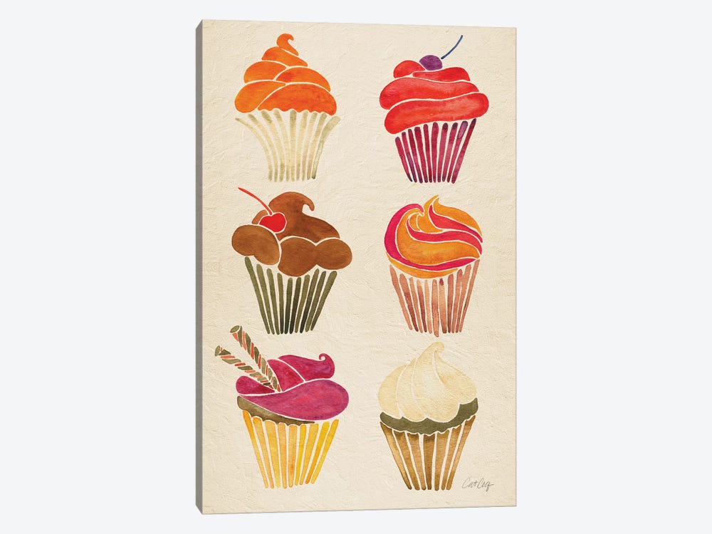 Cupcakes by Cat Coquillette 1-piece Canvas Artwork