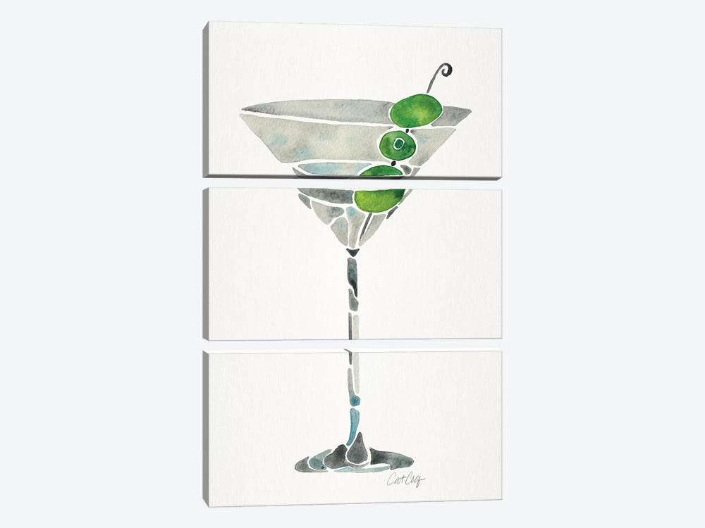 Dirty Martini by Cat Coquillette 3-piece Canvas Art Print