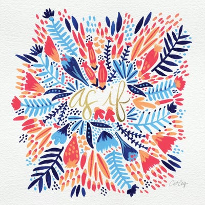 As If Multi on White by Cat Coquillette canvas print