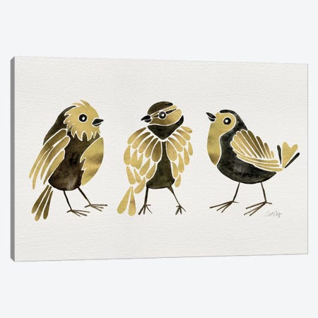 Gold Finches Canvas Print #CCE369} by Cat Coquillette Canvas Artwork