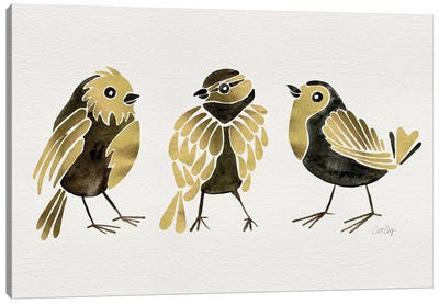 Gold Finches Canvas Art Print - Finch Art