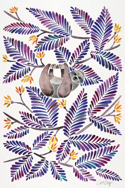 Sloths: Indigo Sloth by Cat Coquillette