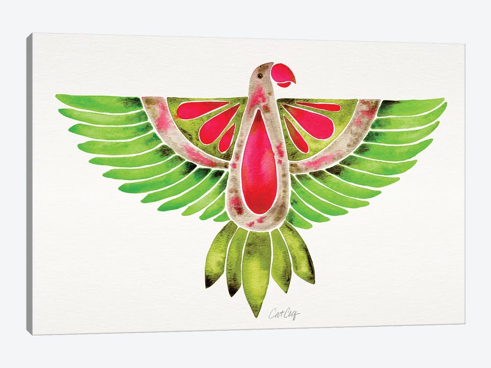 Lovebird Parrot by Cat Coquillette 1-piece Canvas Wall Art