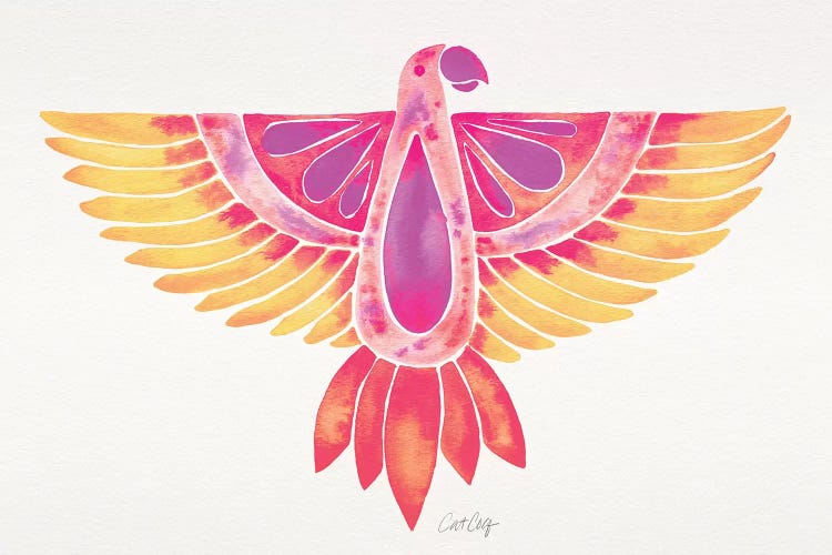 Melon Ombré Parrot by Cat Coquillette wall art