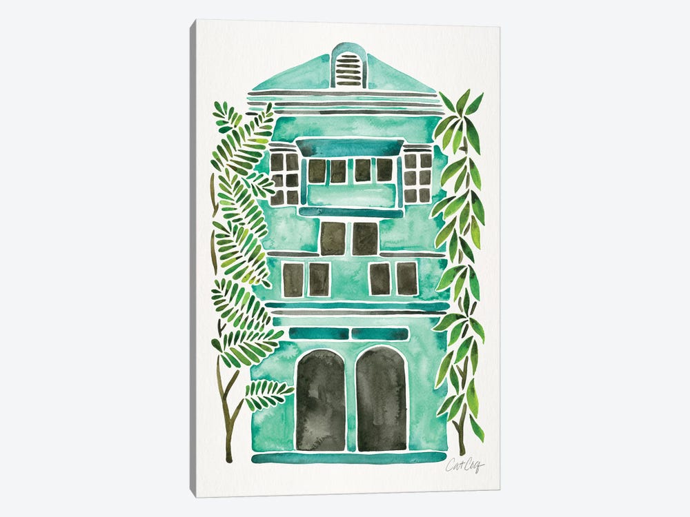 Mint House by Cat Coquillette 1-piece Canvas Art Print