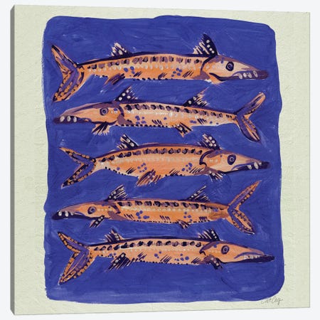 Barracuda Blue Canvas Print #CCE39} by Cat Coquillette Canvas Print