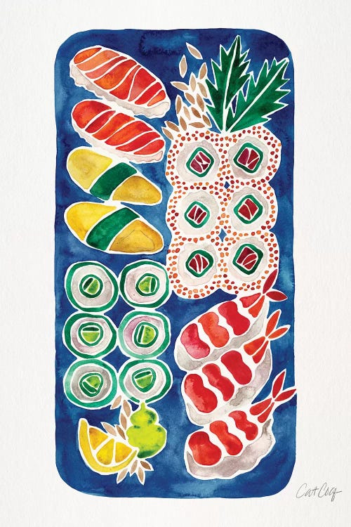 Navy Sushi by Cat Coquillette wall art