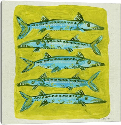 Barracuda Yellow Canvas Art Print - Cat Coquillette