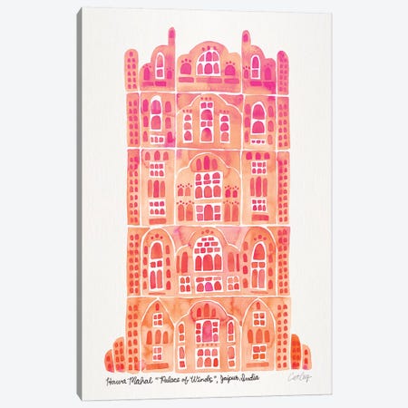 Peach Hawa Mahal Canvas Print #CCE412} by Cat Coquillette Canvas Artwork