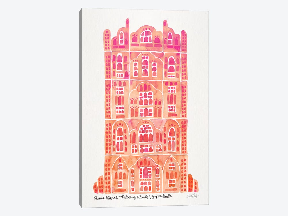 Peach Hawa Mahal by Cat Coquillette 1-piece Canvas Art