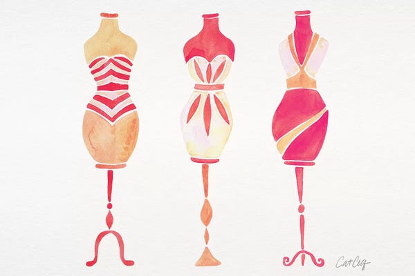 Cat Coquillette: Peach Ombré 3Dresses by Cat Coquillette