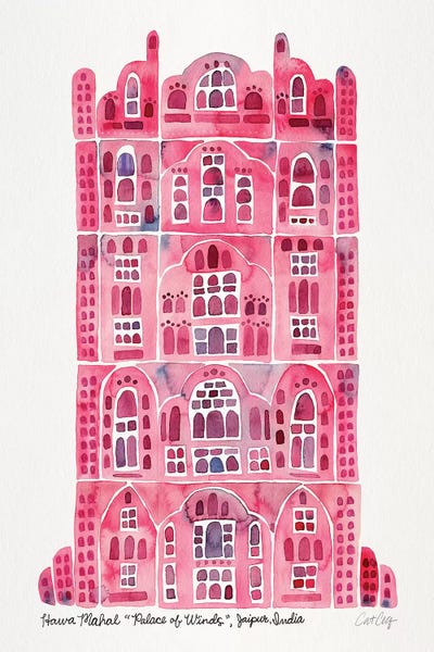 Pink Hawa Mahal by Cat Coquillette canvas print