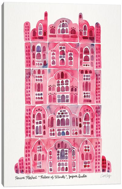 Pink Hawa Mahal Canvas Art Print - Cat Coquillette