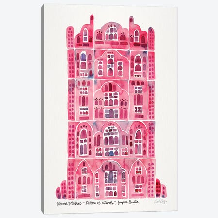 Pink Hawa Mahal Canvas Print #CCE419} by Cat Coquillette Canvas Art