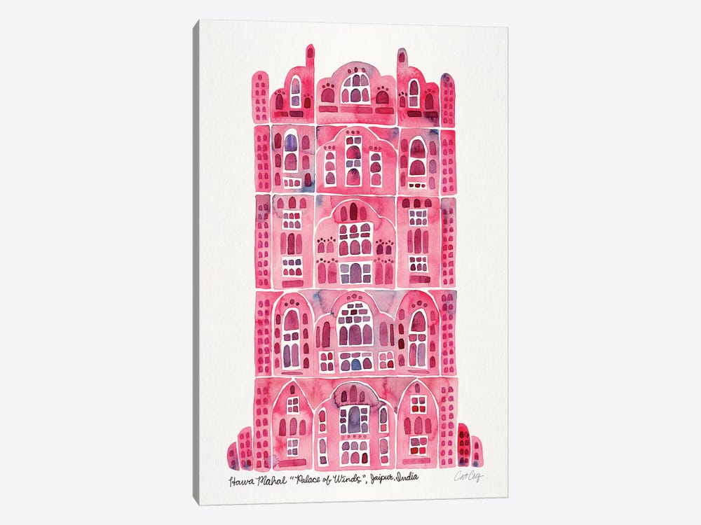 Pink Hawa Mahal by Cat Coquillette 1-piece Canvas Print