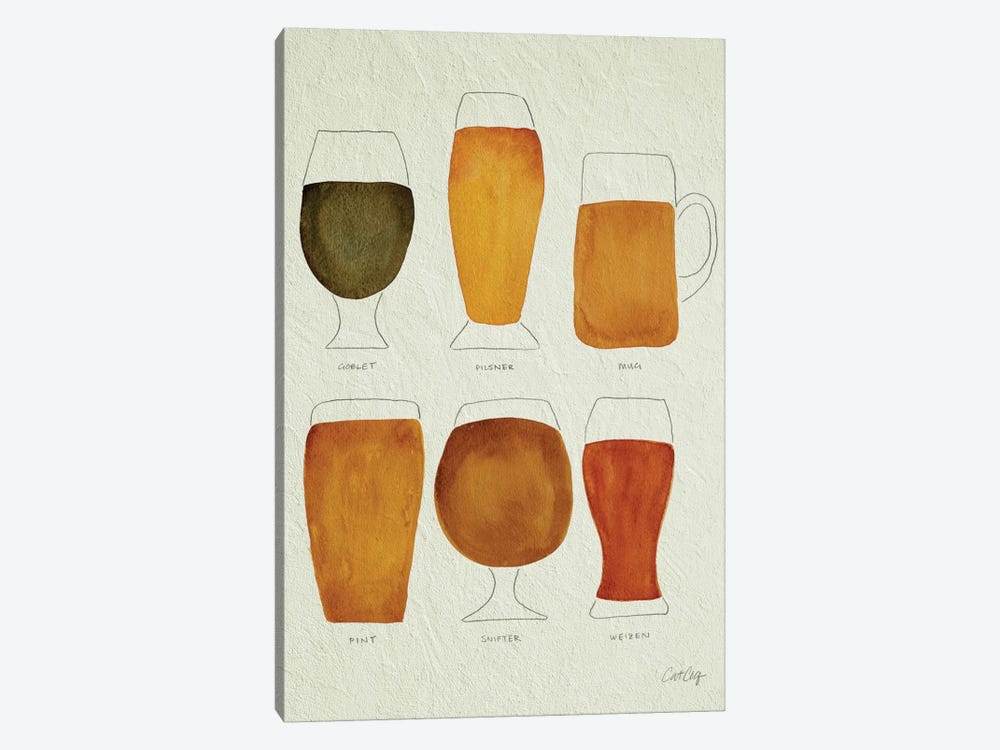 Beer by Cat Coquillette 1-piece Canvas Art