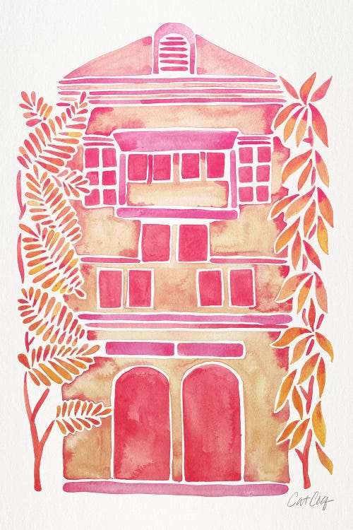 Pink House by Cat Coquillette wall art