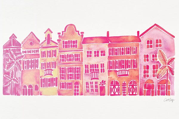 Cat Coquillette: Pink Rainbow Row by Cat Coquillette