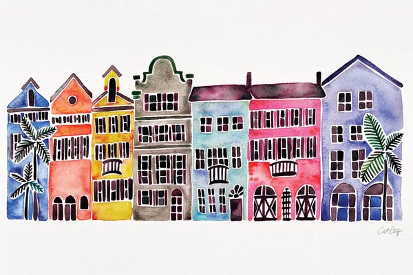 Houses: Rainbow Rainbow Row by Cat Coquillette