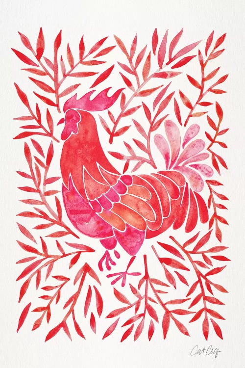 Red Rooster by Cat Coquillette canvas print