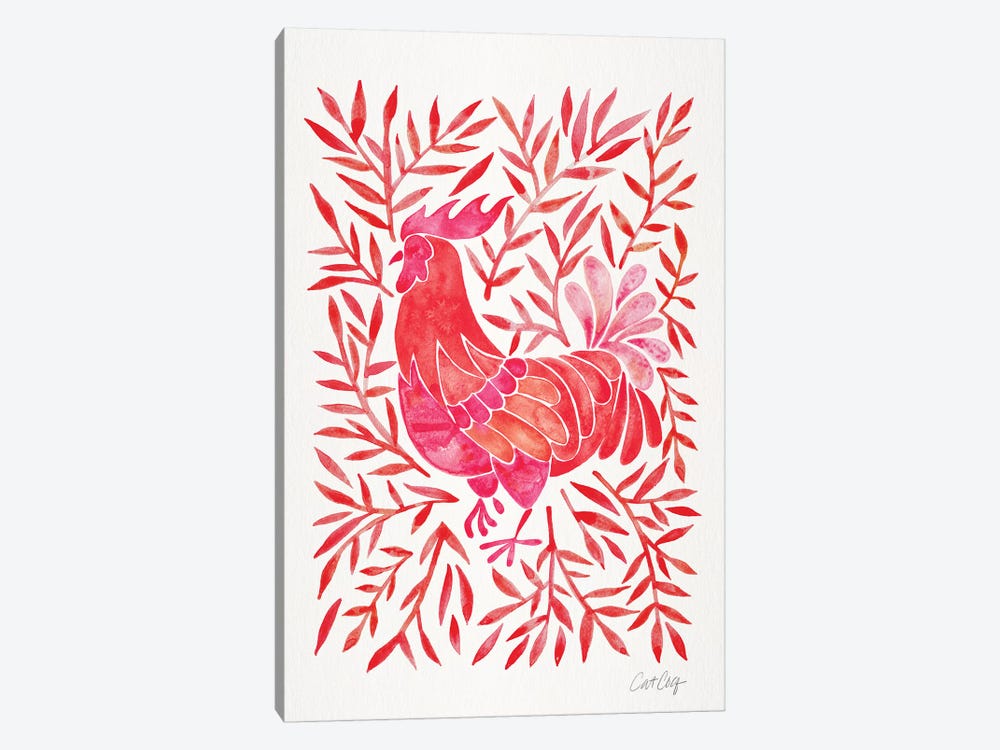 Red Rooster by Cat Coquillette 1-piece Canvas Wall Art