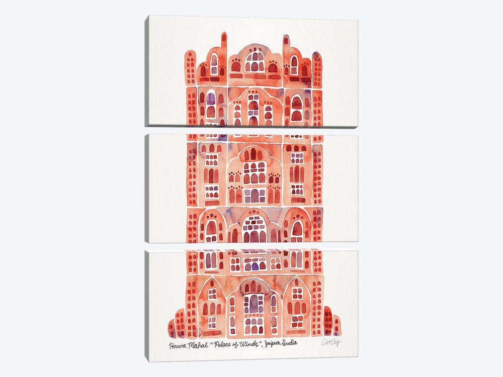 Sandstone Hawa Mahal by Cat Coquillette 3-piece Art Print