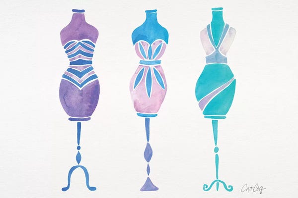 Cat Coquillette: Turquoise 3 Dresses by Cat Coquillette
